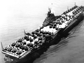Ticonderoga underway on 26 June 1944